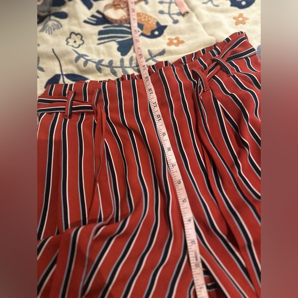 Zara striped loose fit paper bag pants - Picture 5 of 13